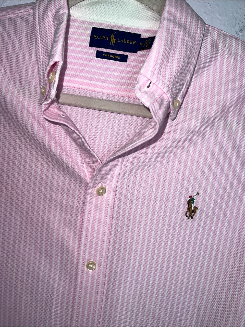 Polo Ralph Lauren Shirt Dress Women’s Medium Knit Oxford Button Down Striped BB - Picture 4 of 8